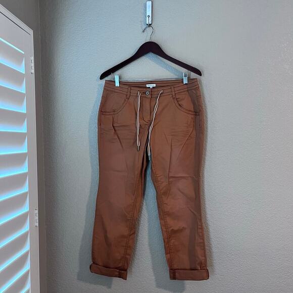 Tom Tailor Cotton Khaki Chino Dress Pant Trousers Women’s 40 10 Slim Straight - Picture 3 of 9